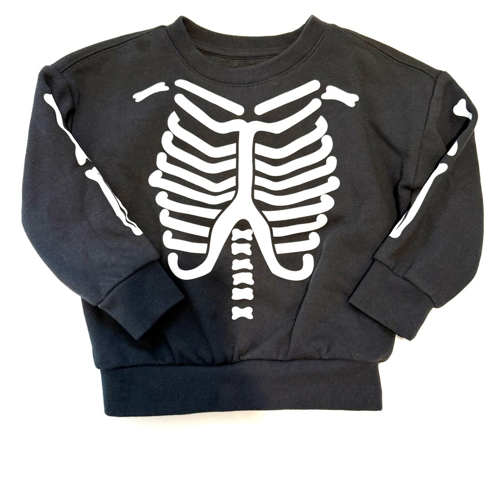 GAP Baby 18-24 months - Black and White Skeleton Sweatshirt